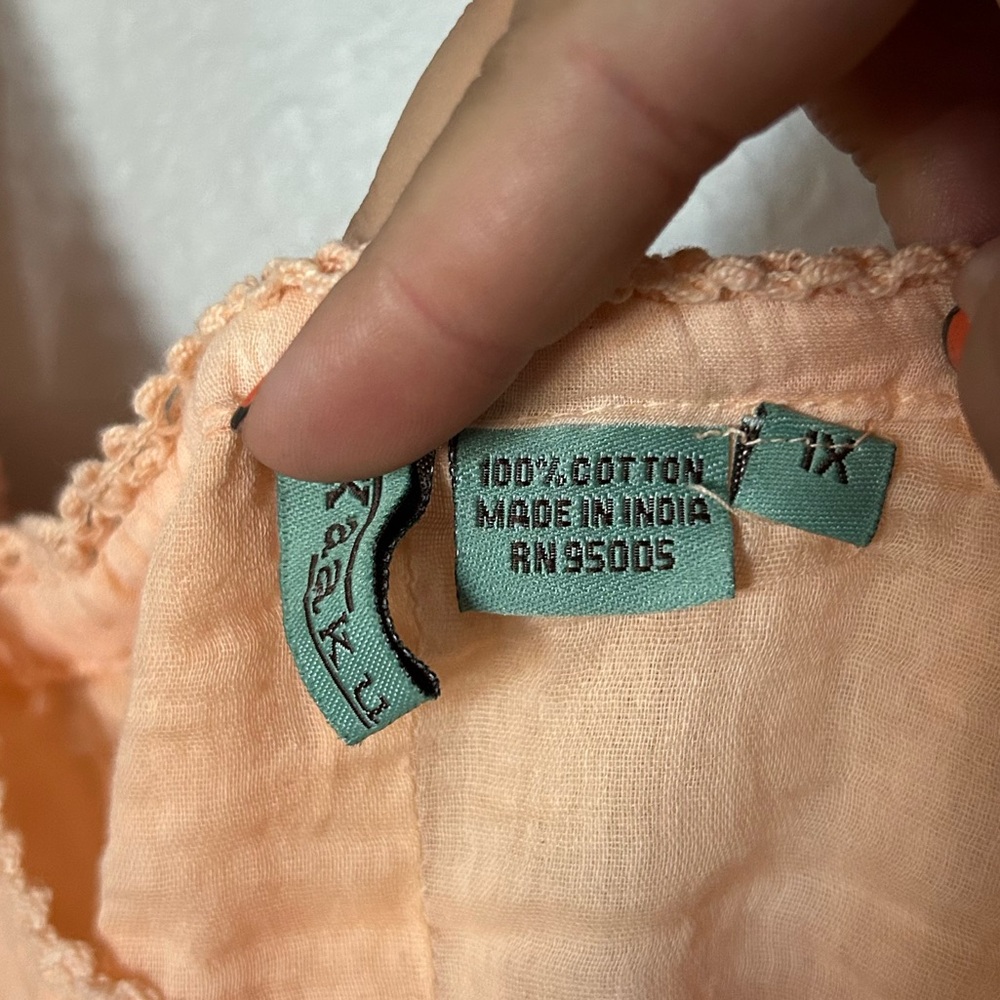 Peach Embroidered sequins maxi Dress - Picture 8 of 11